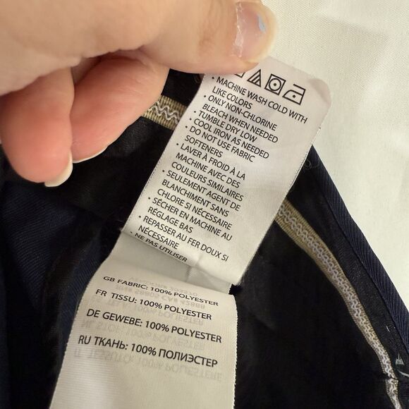 Oak Hill Shorts Men's 50L Navy Blue Flat Front 11" Inseam Chino Soft - Picture 5 of 7